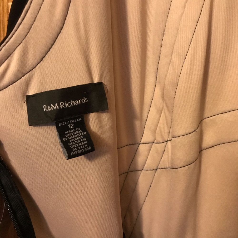 Women’s NWT R&M Richards Black Tan Lace Dress 12 - Picture 6 of 8